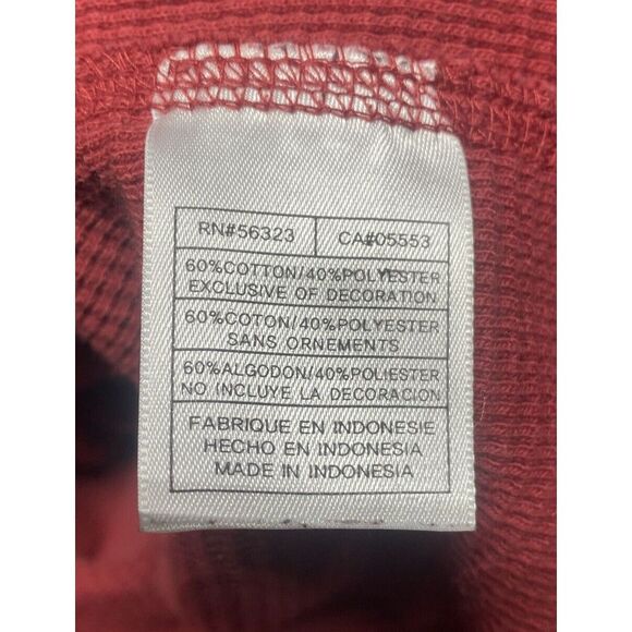 Nike Team Apparel Oklahoma Sooners Waffle Knit Shirt Maroon Gray Sz Large - Picture 9 of 10